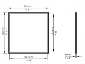 Panel de luces LED de temperatura de color ajustable