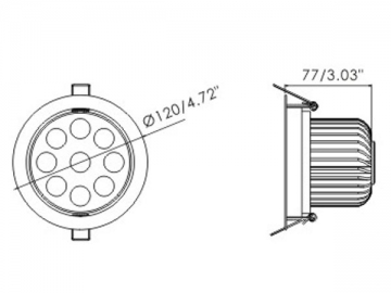 Lámpara empotrada LED 16W-20W-25W