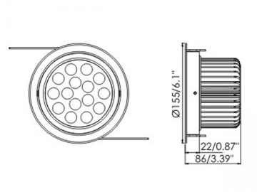 Lámpara empotrada LED 16W-20W-25W