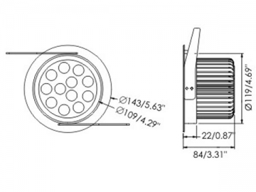 Lámpara empotrada LED 16W-20W-25W