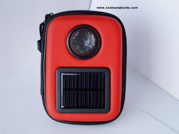 Altavoz de energía solar con estuche de tela de PU SD-010S