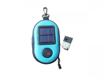 Altavoz solar con estuche de tela de PU SD-010ES