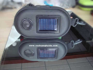 Altavoz solar con estuche de tela de PU SD-010ES