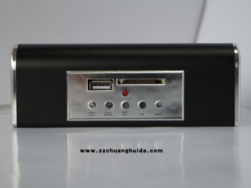 Altavoz recargable de aluminio con USB y ranura para tarjeta SD (Secure Digital) SD-017A