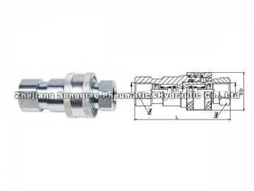 Acople hidráulico rápido de acero modelo cerrado LSQ-S2