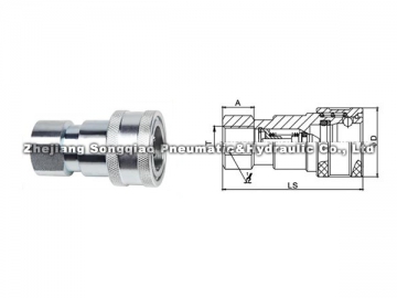 Acople hidráulico rápido de acero modelo cerrado LSQ-S2