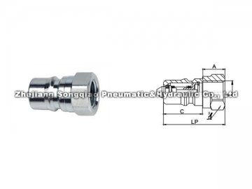 Acople hidráulico rápido de acero modelo cerrado LSQ-S2