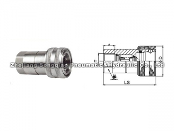 Acople hidráulico rápido de acero inoxidable modelo cerrado LSQ-S2-SS (Acero inoxidable 316)