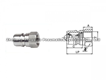 Acople hidráulico rápido de acero inoxidable modelo cerrado LSQ-S2-SS (Acero inoxidable 316)