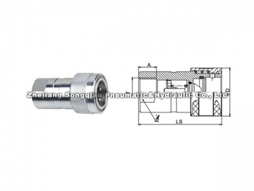 Acople hidráulico rápido de acero modelo cerrado LSQ-PK