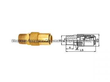 Acople rápido para moldes en bronce de cerrado sencillo LSQ-K