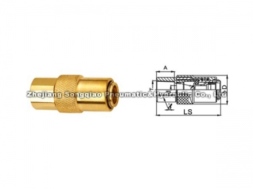 Acople rápido para moldes en bronce de cerrado sencillo LSQ-K