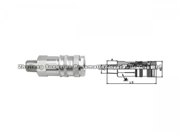 Acople neumático rápido de acero LSQ-300