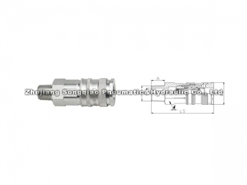 Acople neumático rápido de acero LSQ-320