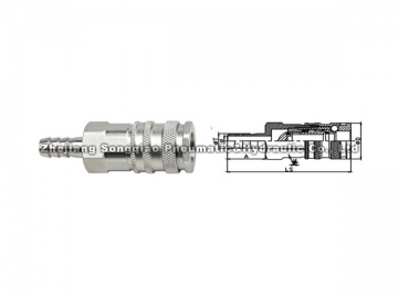 Acople neumático rápido de acero LSQ-430