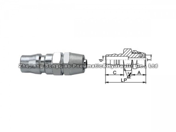 Acople neumático rápido de acero de cerrado sencillo LSQ-C