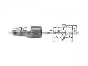 Acople neumático rápido de acero de cerrado sencillo LSQ-C