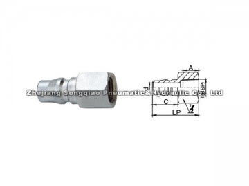 Acople neumático rápido de acero de cerrado sencillo LSQ-C
