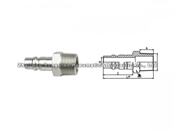 Acople neumático rápido de acero LSQ-550