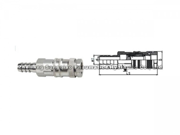 Acople neumático rápido de acero LSQ-550