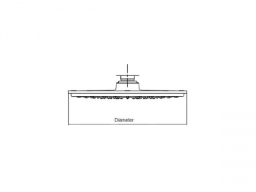 Cabezal de ducha superior cuadrado ABS de 8 pulgadas para baño