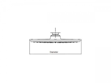 Cabezal de ducha superior ABS de 8 pulgadas tipo girasol para baño