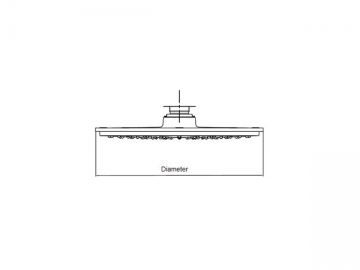 Cabezal de ducha superior cuadrado ABS de 8 pulgadas