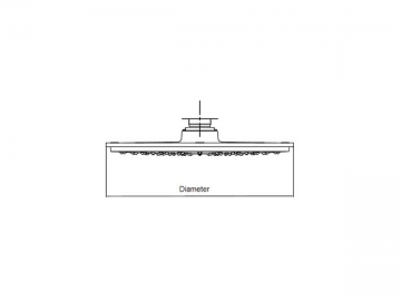 Cabezal de ducha fija de ABS 9 pulgadas para baño