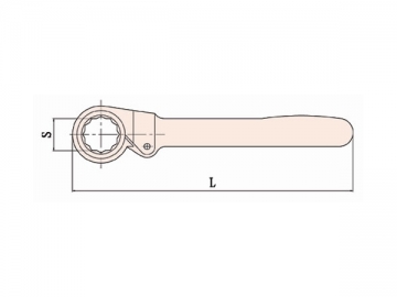 Llave de matraca estilo europeo 183A