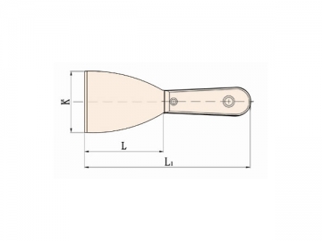 Espátula para masilla con mango de madera 204E