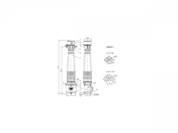 Transformador de corriente vertical inmerso en aceite