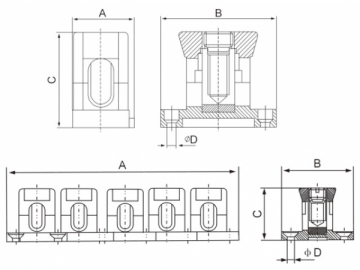 Bloque de terminal aislado