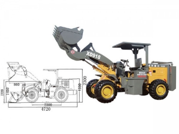 Pala cargadora de minería subterránea <small>(Cargador de ruedas de alta gama de 1,6T XD918)</small>