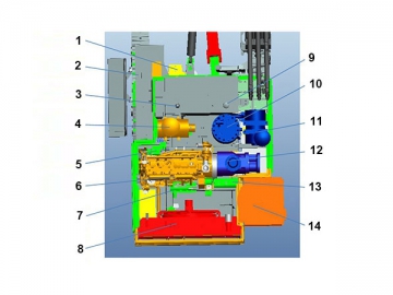 Perforadora hidráulica integrada  DTH ZGYX-451