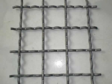 Malla de alambre corrugado de acero negro