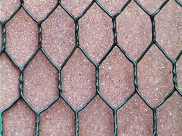 Malla de alambre revestido de PVC hexagonal