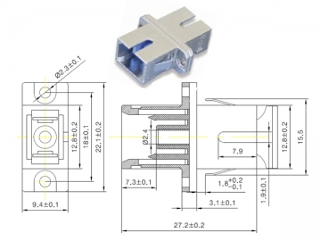 Adaptador de fibra óptica <small>(Adaptador SC/LC/FC/ST/MU/D4/DIN)</small>