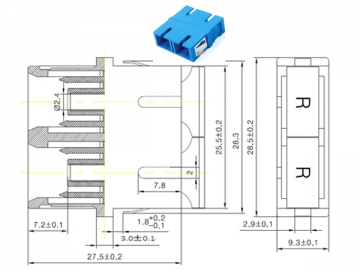 Adaptador de fibra óptica <small>(Adaptador SC/LC/FC/ST/MU/D4/DIN)</small>