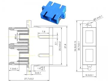 Adaptador de fibra óptica <small>(Adaptador SC/LC/FC/ST/MU/D4/DIN)</small>