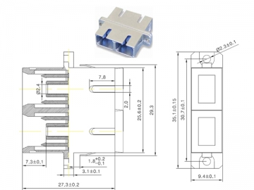 Adaptador de fibra óptica <small>(Adaptador SC/LC/FC/ST/MU/D4/DIN)</small>