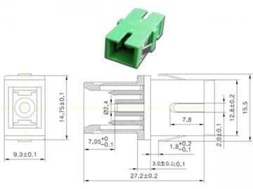 Adaptador de fibra óptica <small>(Adaptador SC/LC/FC/ST/MU/D4/DIN)</small>