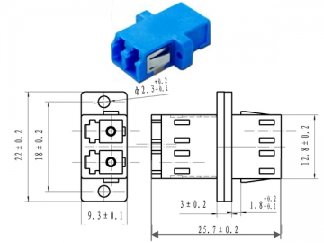 Adaptador de fibra óptica <small>(Adaptador SC/LC/FC/ST/MU/D4/DIN)</small>