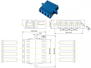 Adaptador de fibra óptica <small>(Adaptador SC/LC/FC/ST/MU/D4/DIN)</small>