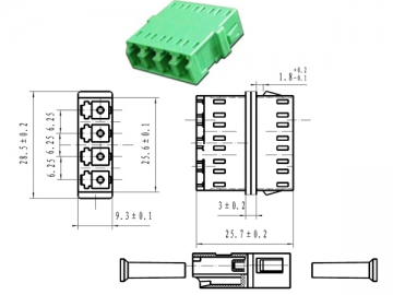 Adaptador de fibra óptica <small>(Adaptador SC/LC/FC/ST/MU/D4/DIN)</small>