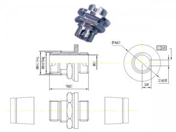 Adaptador de fibra óptica <small>(Adaptador SC/LC/FC/ST/MU/D4/DIN)</small>