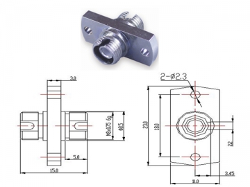 Adaptador de fibra óptica <small>(Adaptador SC/LC/FC/ST/MU/D4/DIN)</small>