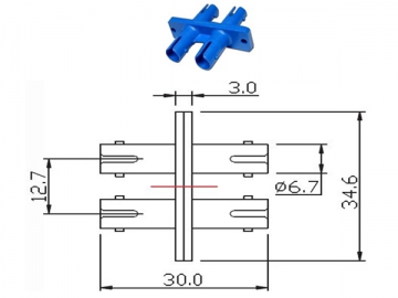 Adaptador de fibra óptica <small>(Adaptador SC/LC/FC/ST/MU/D4/DIN)</small>