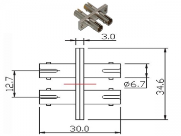 Adaptador de fibra óptica <small>(Adaptador SC/LC/FC/ST/MU/D4/DIN)</small>