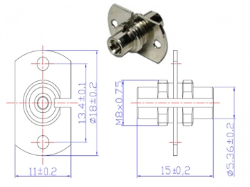 Adaptador de fibra óptica <small>(Adaptador SC/LC/FC/ST/MU/D4/DIN)</small>