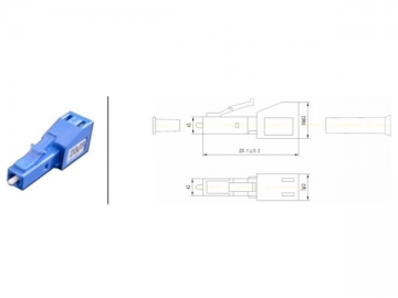 Atenuador de fibra óptica   <small>(Atenuador fijo enchufable) </small>